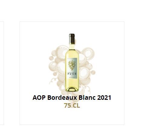 BOUTEILLE VIN BLANC