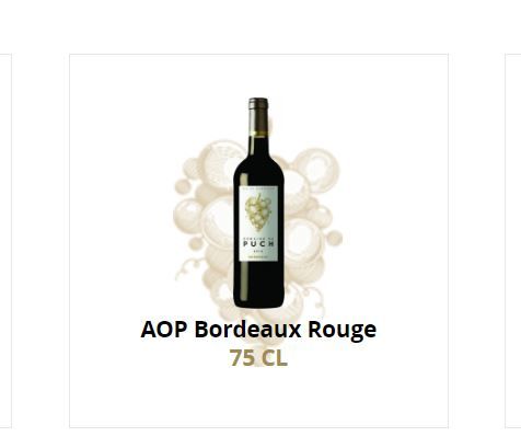 BOUTEILLE VIN ROUGE